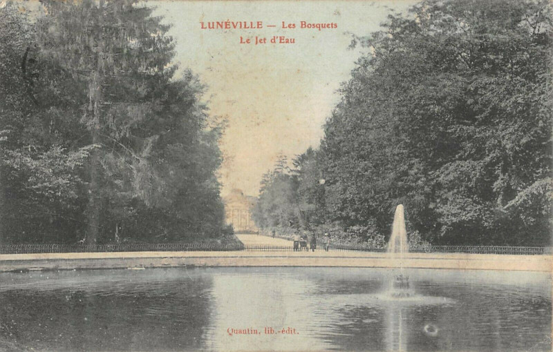 Carte postale ancienne Luneville Les Bosquets