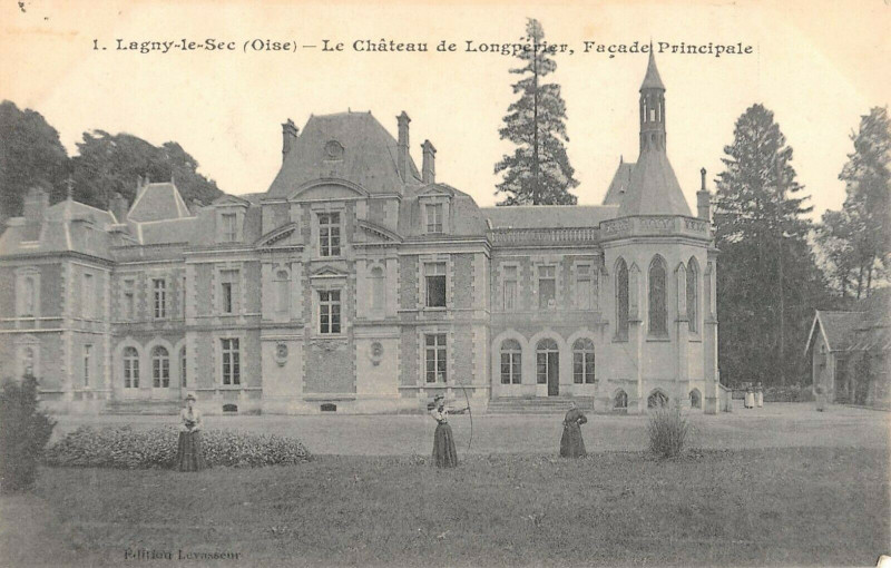 Carte postale ancienne Lagny Le Sec Le Chateau De Longperier à Lagny