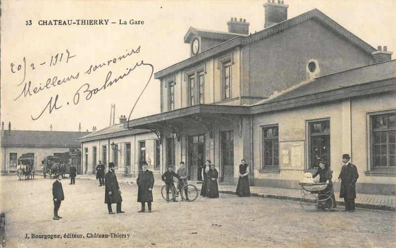 Carte postale ancienne Chateau Thierry La Gare