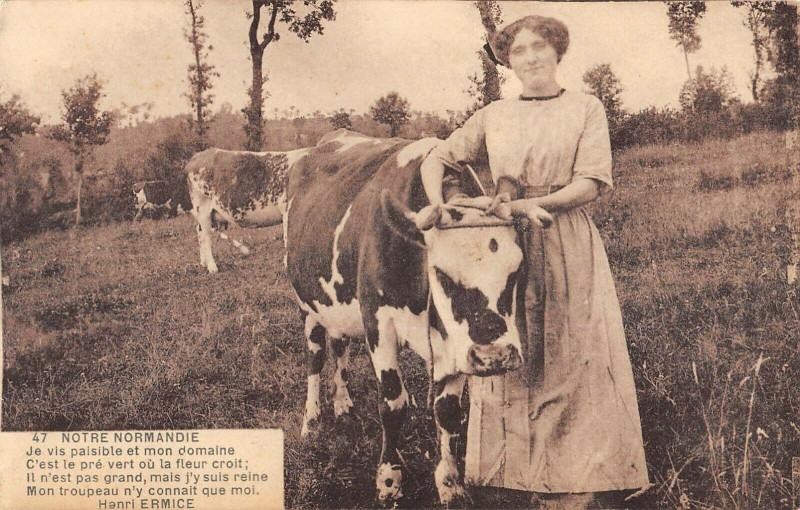 Carte postale ancienne Notre Normandie Je Vis Paisible