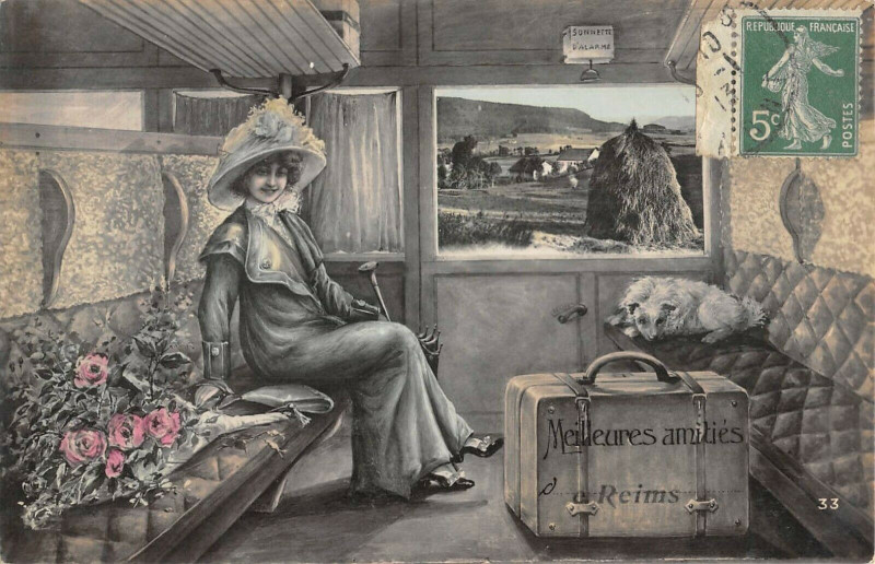 Carte postale ancienne Meilleures Amities De Reims à Reims