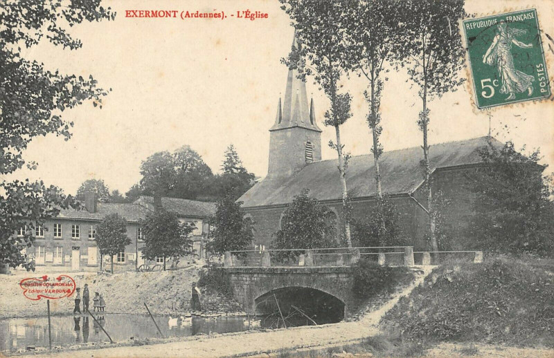 Carte postale ancienne Exermont L'Eglise à Exermont