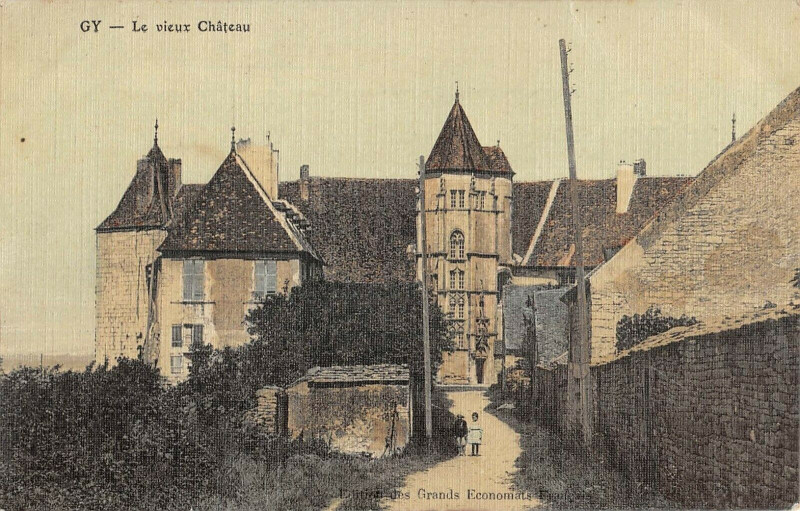 Carte postale ancienne Gy Le Vieux Chateau (cpa toilée à Gy