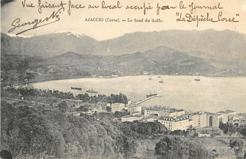 Carte postale ancienne 20 Corse Ajaccio Le Fond Du Golfe à Ajaccio
