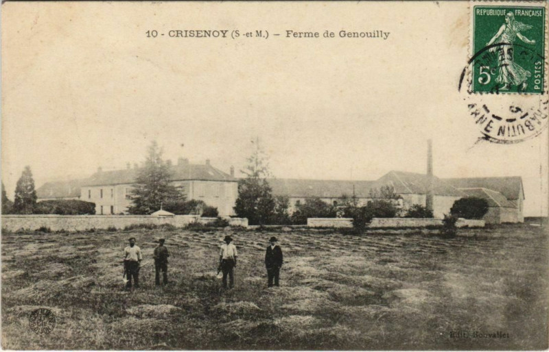 Carte postale ancienne Crisenoy Ferme de Genouilly à Crisenoy