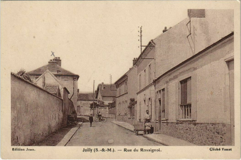 Carte postale ancienne Juilly Rue du Rossignol à Juilly