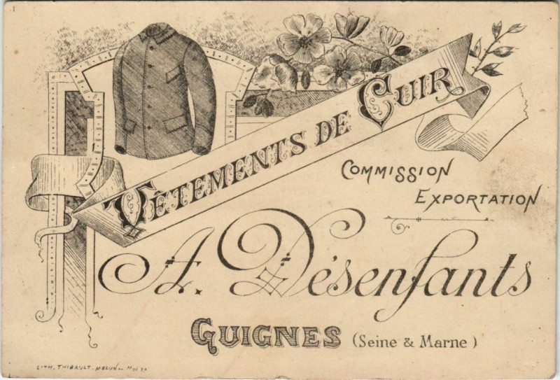 Carte postale ancienne Guignes-Rabutin Vetements de Cuir à Guignes