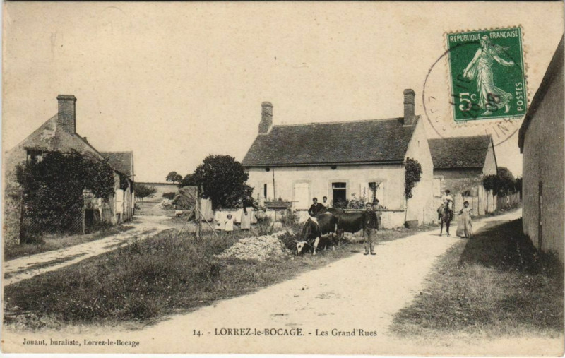 Carte postale ancienne Lorrez-le-Bocage Les Grand'Rues