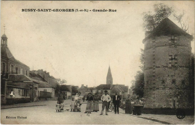 Carte postale ancienne Bussy-Saint-Georges Grande Rue