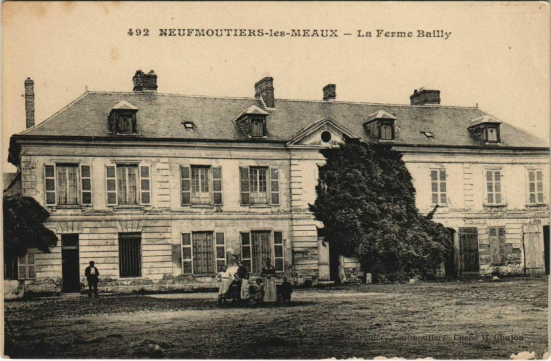 Carte postale ancienne Neufmoutiers-les-Meaux Ferme Bailly à Meaux
