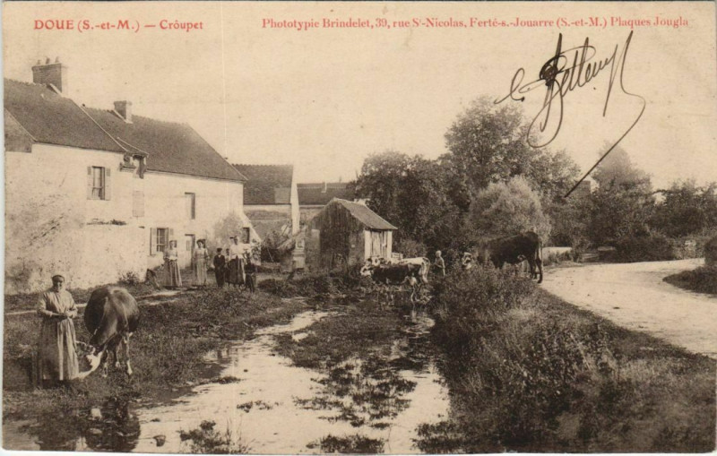 Carte postale ancienne Doue Croupet à Doue