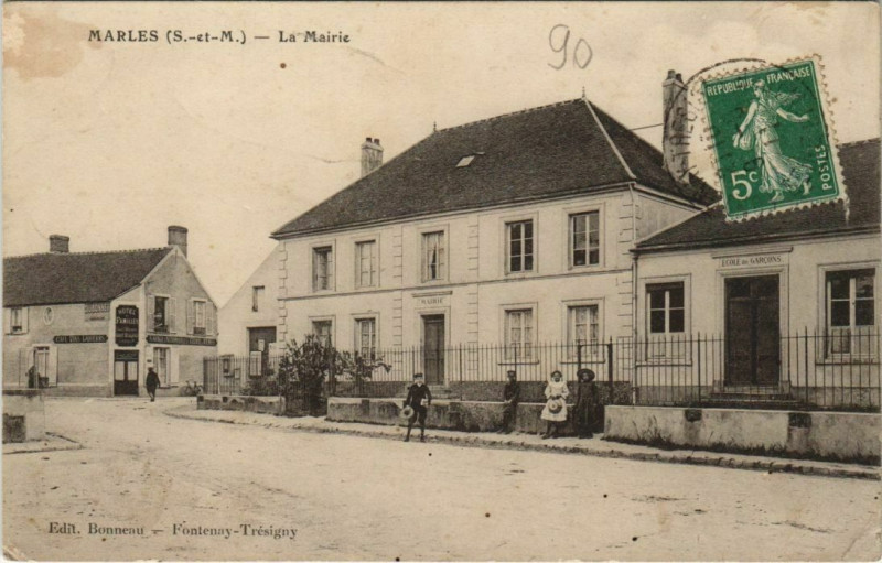 Carte postale ancienne Marles La Mairie