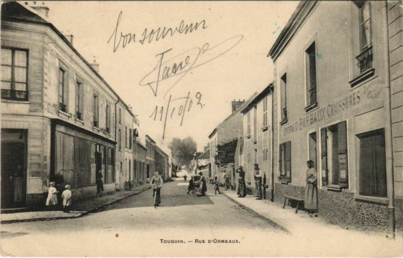 Carte postale ancienne Touquin Rue d'Ormeaux à Meaux