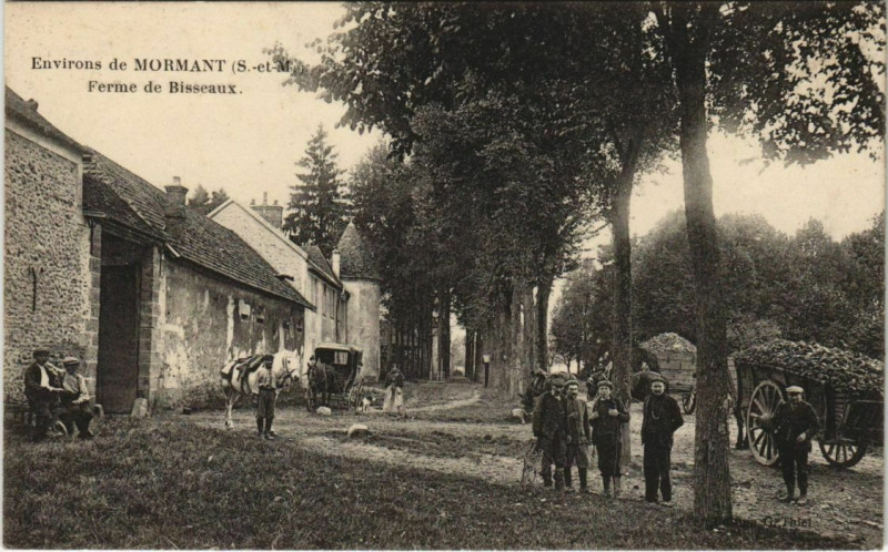 Carte postale ancienne Env. De Mormant Ferme de Bisseaux à Mormant