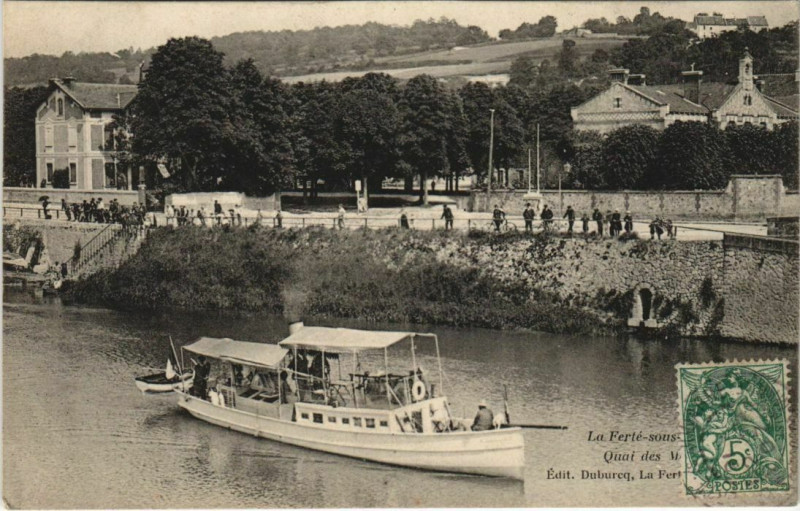 Carte postale ancienne La Ferte-sous-Jouarre Quai à Jouarre