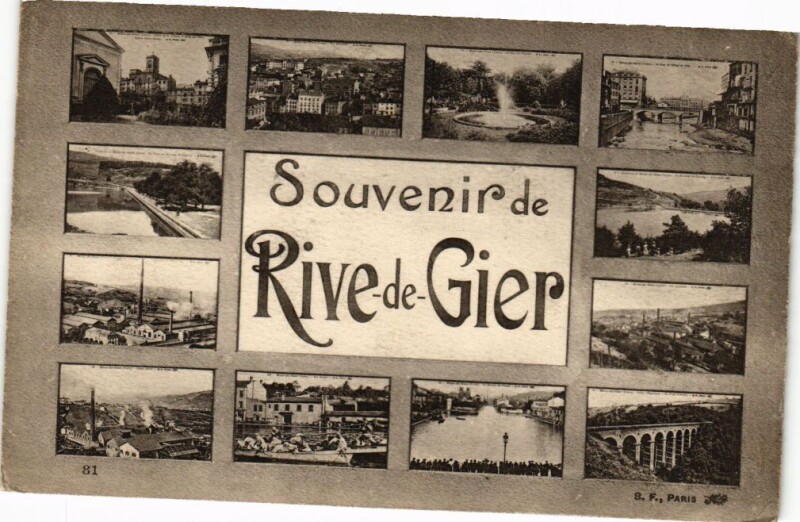 Carte postale ancienne Souvenir de Rive-de-Gier à Rive-de-Gier