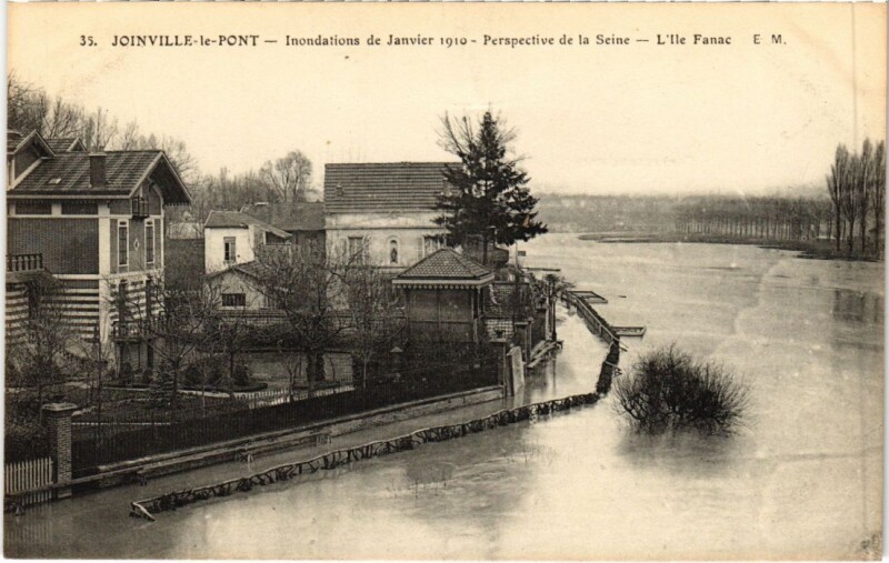 Carte postale ancienne Joinville le Pont Perspective de la Seine France à Joinville-le-Pont
