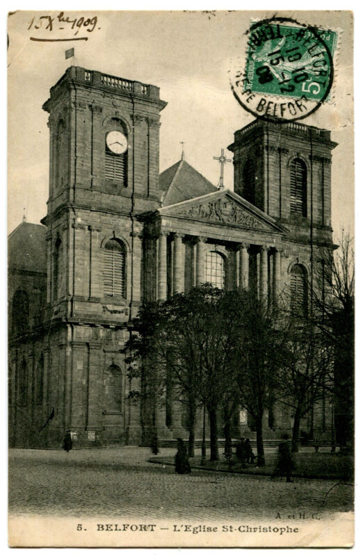 Carte postale ancienne Territoire-de-Belfort Belfort L'Eglise Saint-Christophe à Belfort