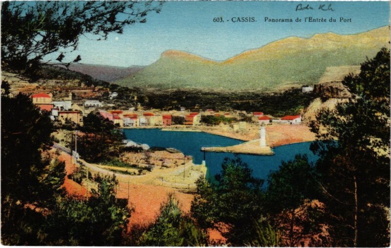Carte postale ancienne Cassis Panorama de l'Entree du Port à Cassis