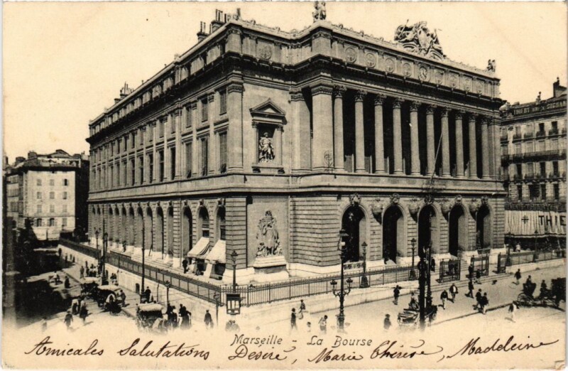 Carte postale ancienne Marseille La Bourse à Marseille