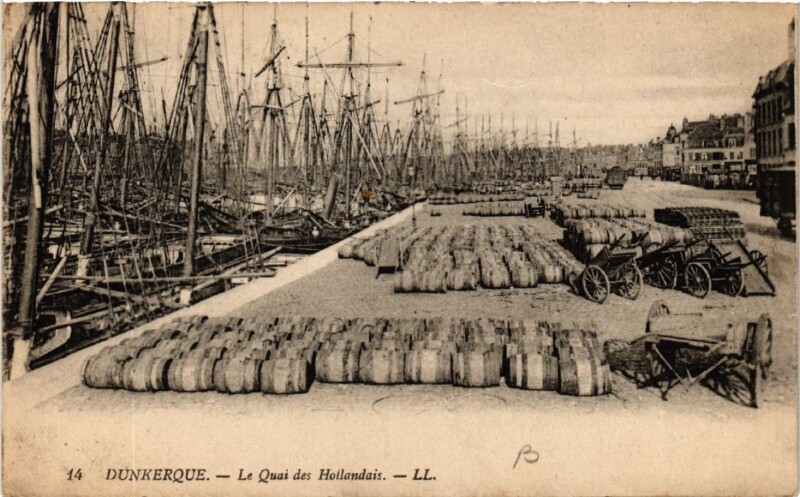 Carte postale ancienne Dunkerque - Le Quai des Hollandais à Dunkerque