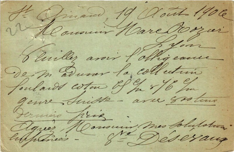 Carte postale ancienne Texte