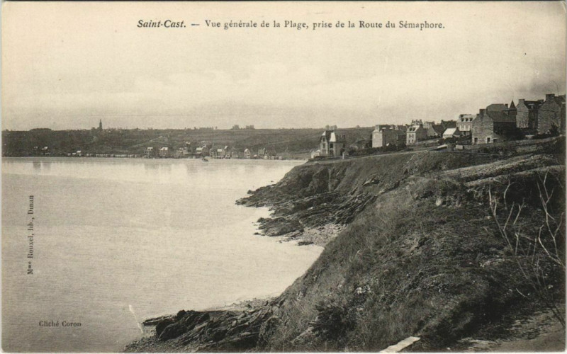 Carte postale ancienne Saint-Cast Vue Generale del a Plage