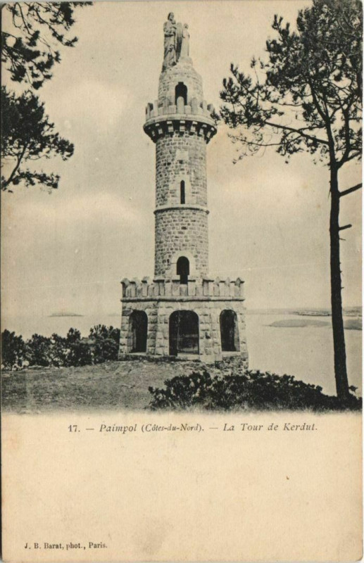 Carte postale ancienne Paimpol La Tour de Kerdut à Paimpol