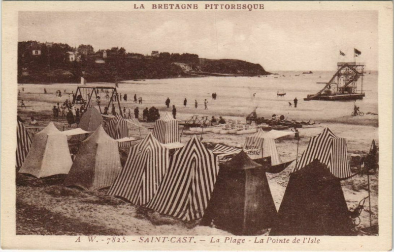 Carte postale ancienne Saint-Cast La Plage - La Pointe de l'Isle
