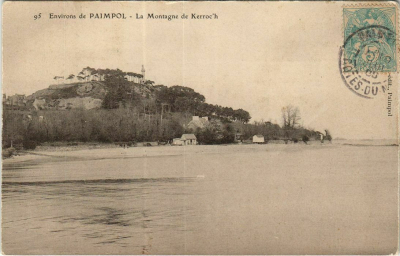 Carte postale ancienne Paimpol Environs - La Montagne de Kerroc'h à Paimpol