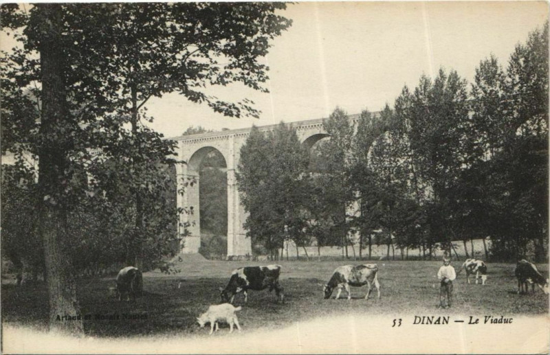 Carte postale ancienne Dinan Le Viaduc à Dinan