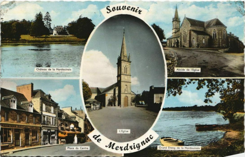 Carte postale ancienne Souvenir de Merdrignac à Merdrignac