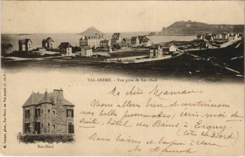 Carte postale ancienne Le Val-Andre Vue prise de Ker-Heol