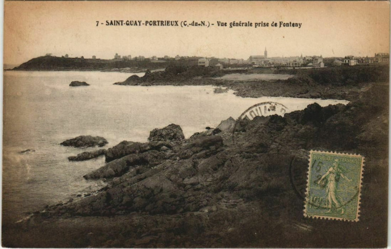 Carte postale ancienne Saint-Quay-Portrieux Vue Generale prise de Fonteny à Saint-Quay-Portrieux