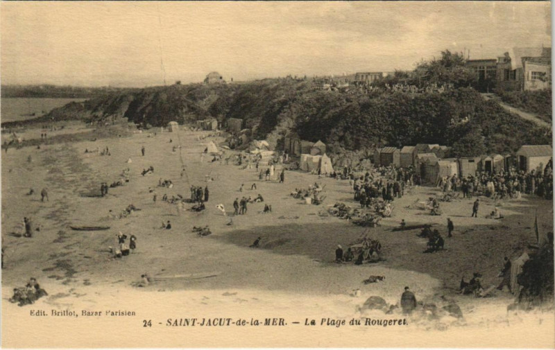 Carte postale ancienne Saint-Jacut-de-la-Mer La Plage du Rougeret à Saint-Jacut-de-la-Mer