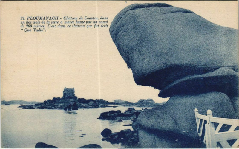 Carte postale ancienne Ploumanac'H Chateau de Coasteu