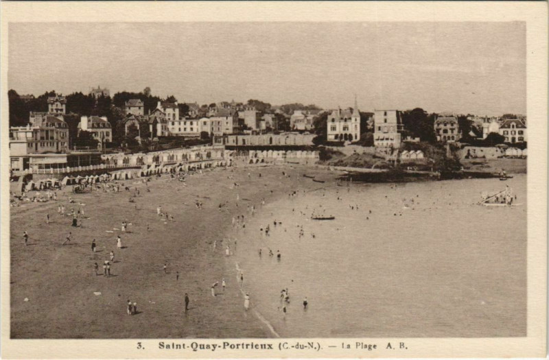 Carte postale ancienne Saint-Quay-Portrieux La Plage à Saint-Quay-Portrieux