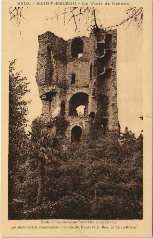 Carte postale ancienne Saint-Brieuc La Tour de Cesson à Saint-Brieuc