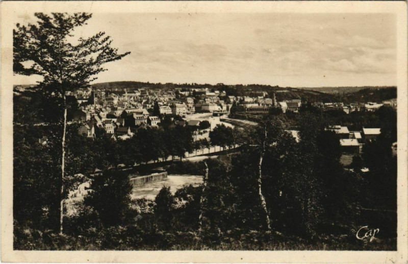 Carte postale ancienne Lannion Vue Generale à Lannion