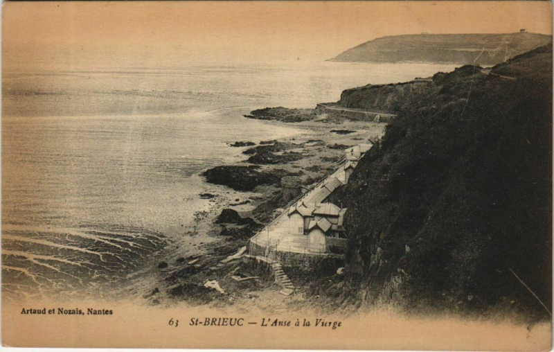 Carte postale ancienne Saint-Brieuc L'Anse a la Vierge à Saint-Brieuc