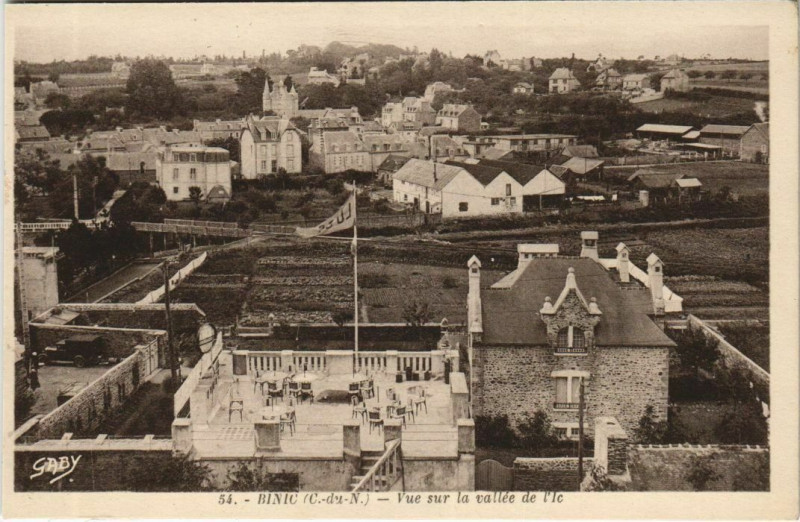 Carte postale ancienne Binic Vue sur la Vallee de l'Ic