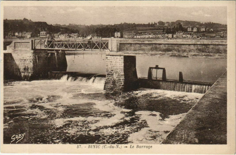 Carte postale ancienne Binic Le Barrage