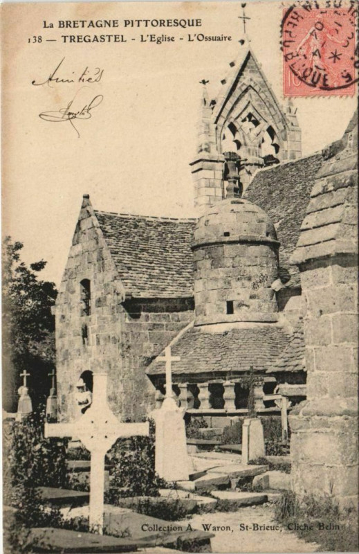Carte postale ancienne Tregastel L'Eglise - L'Ossuaire