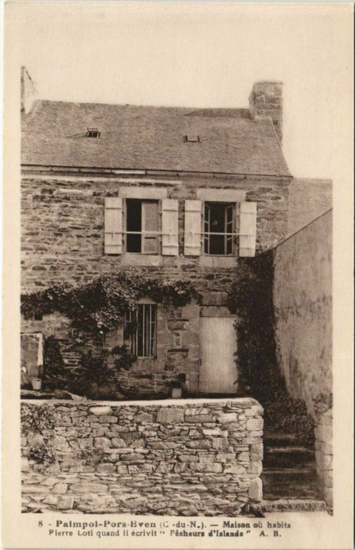 Carte postale ancienne Paimpol Pors Even - Maison ou Habita Pierre Loti Quand il Ecrivit à Paimpol