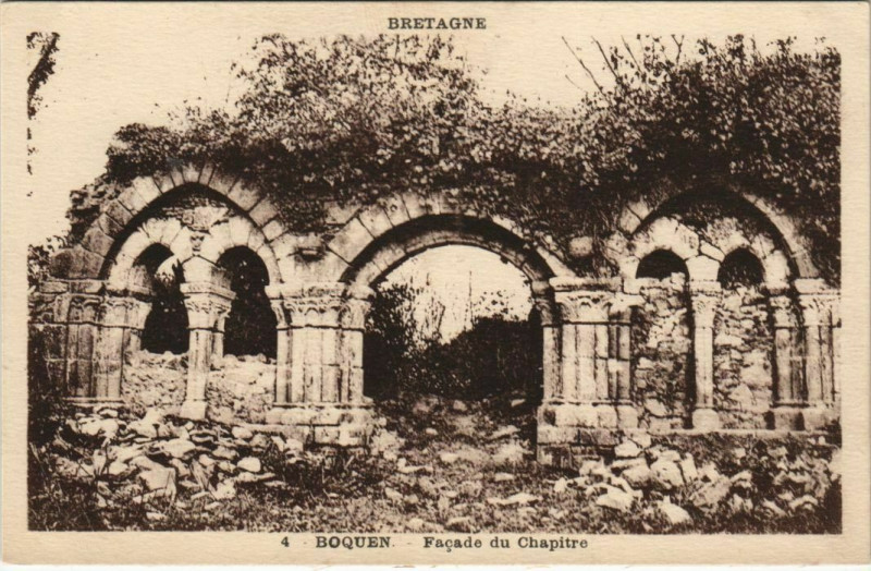 Carte postale ancienne Boquen Facade du Chapitre