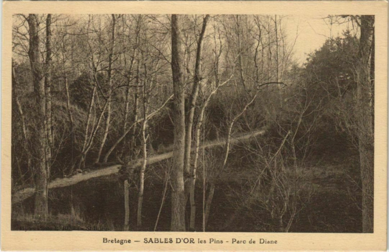 Carte postale ancienne Sables-d'Or-les-Pins Parc de Diane