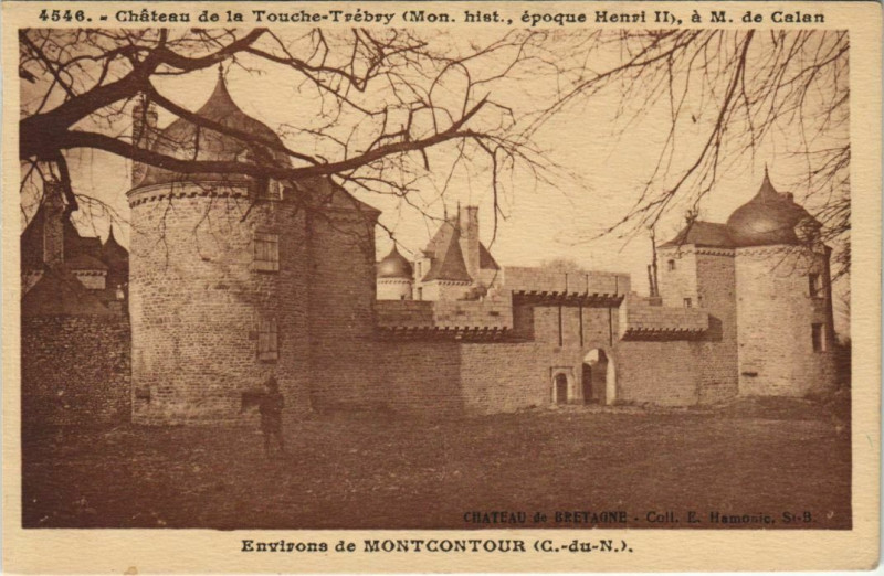 Carte postale ancienne Trebry Chateau de la Touche-Trebry - Environs de Montcontour à Trébry