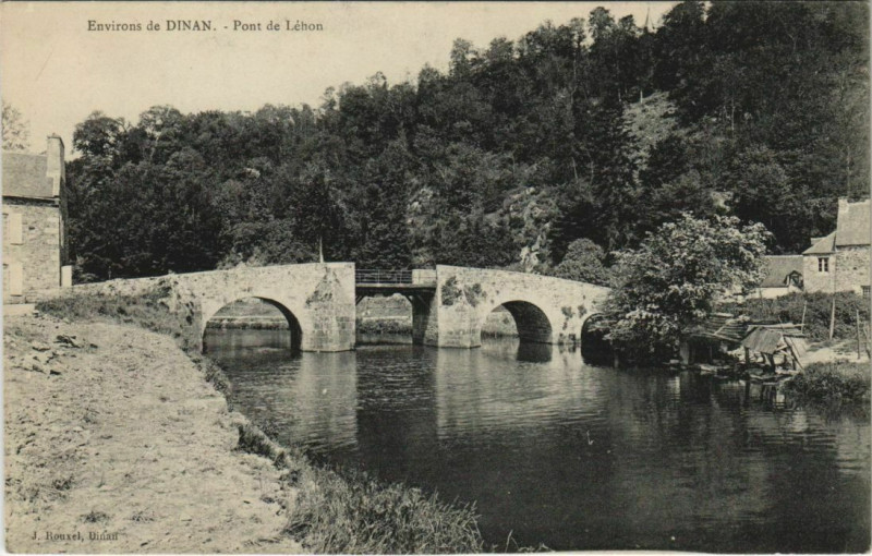 Carte postale ancienne Lehon Pont de Lehon - Environs de Dinan à Dinan