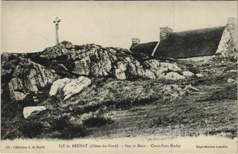 Carte postale ancienne Ile De Brehat Pen-ar-Bout - Croaz-Sant-Modez