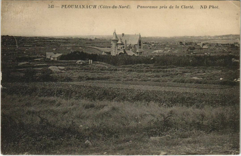 Carte postale ancienne Ploumanac'H Panorama pris de la Clarte
